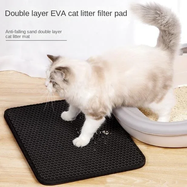 

Cat Litter Mat Double Layer Waterproof Pet Litter Box Mat Non-slip Sand Cat Pad Washable Bed Mat Clean Pad Products