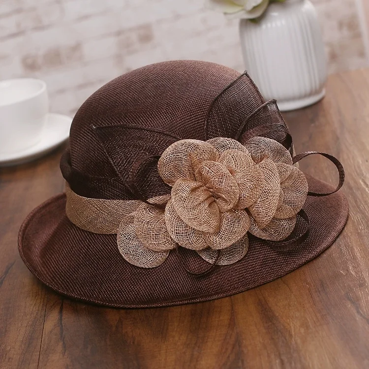 Women's Fashionable Versatile Top Hat - Spring/Summer Elegant Floral Hat, Sun Protection, Sun Protection Hat