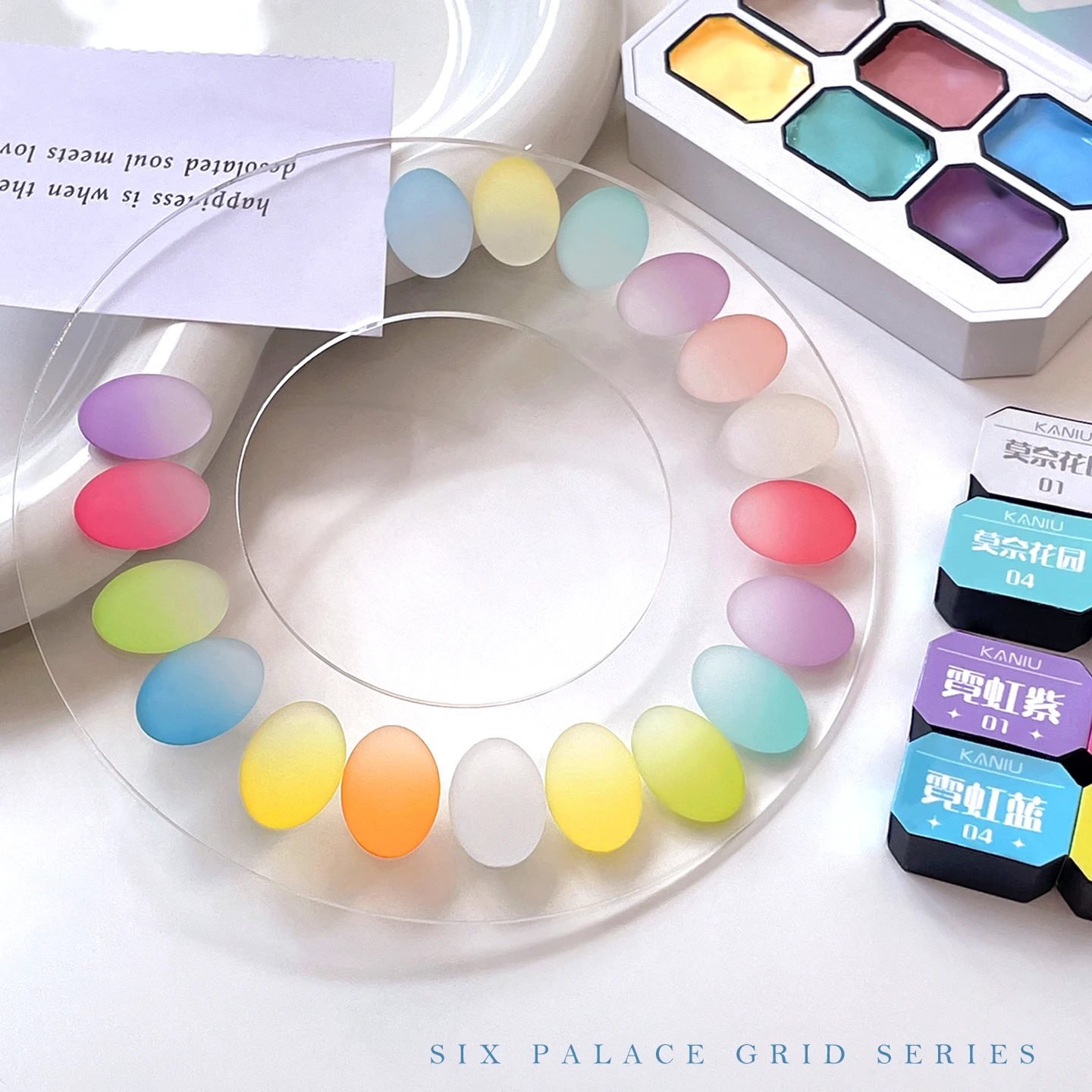 Kaniu 6 couleurs Monet jardin tapotement Gel patter colle 4 en 1 peinture couleur classement tremper Gel UV Semi Permanent pour Salon de manucure