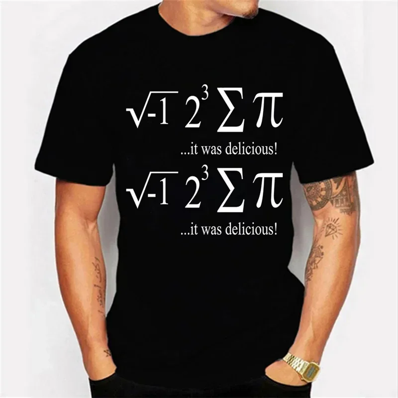 Summer Mens T-Shirt Maths Jokes Graphics Print 100%Cotton T Shirts For Men Streetwear Fashion Casual Shirt funny Oversized Tees