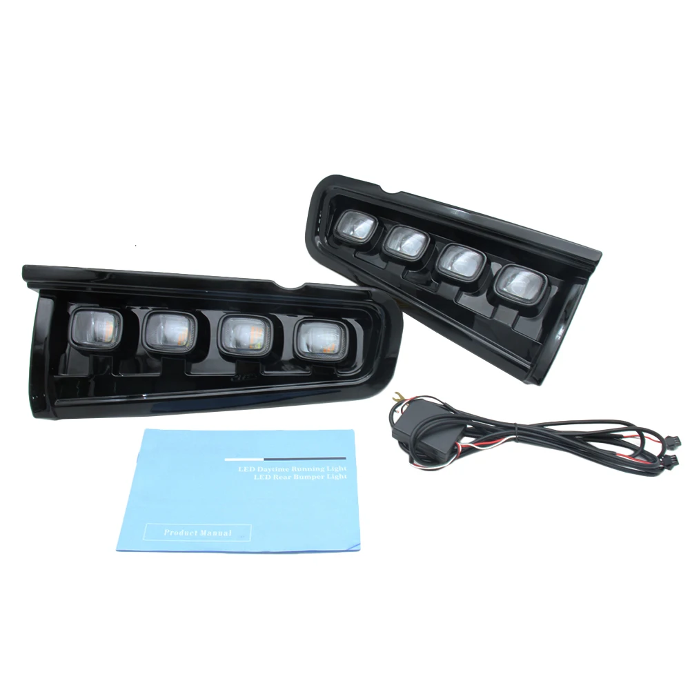

2Pcs 12V LED Daytime Running Lights DRL Fog Lamp Decoration For Ford Bronco 2021-2022 Led Lights Car Accessories