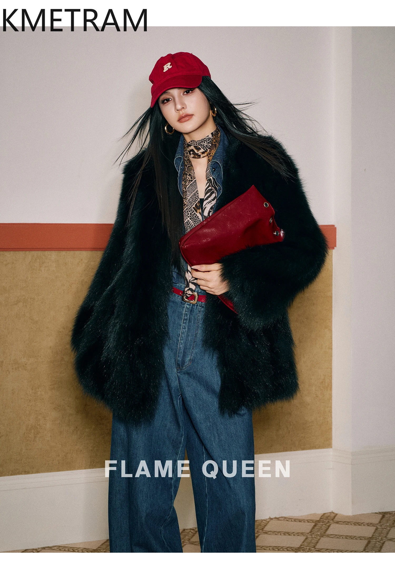 معطف فرو الثعلب الطبيعي 100% من KMETRAM سترة نسائية فاخرة متوسطة الطول من الفرو الحقيقي شتاء جديد في معاطف ملابس نسائية 2025 schuba femenska