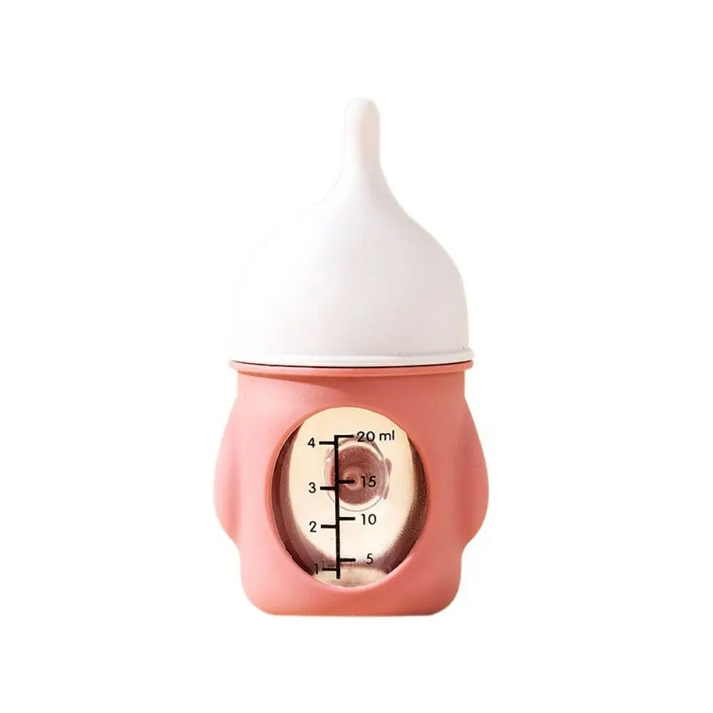 

20/80ML Kitten Nipple Bottle Bite Resistance Silicone Kitten Feeding Bottle with Scale Anti Choking Puppy Milk Feeder