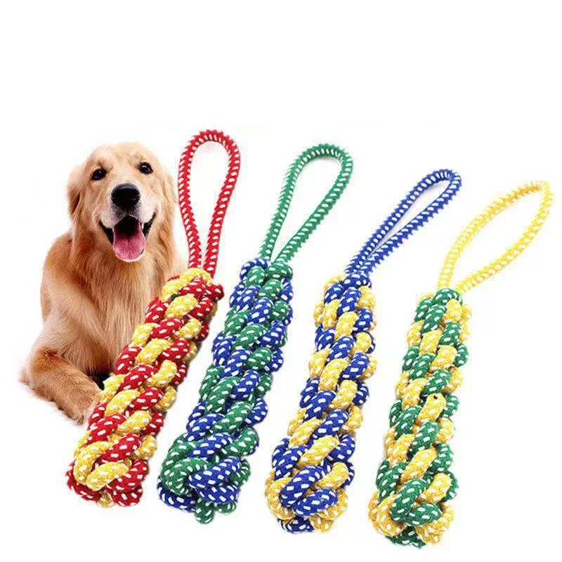 Mastigar brinquedo com nó de cenoura para cão, feito de algodão, durável, mordida-resistente, mordida-resistente, para cachorro, pet fornecimentos, novo, 1pc