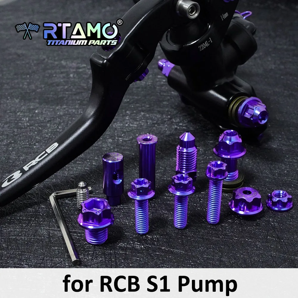 

RTAMO Gr5 Titanium Bolts Banjo Bleeder Set Screw for RCB S1 Brke Pump
