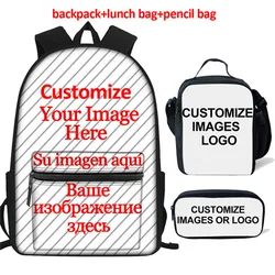 Bolsa de libros con impresión personalizada de su imagen para niños, mochilas escolares grandes, mochila para estudiantes, mochila para niños y niñas, mochila de ocio