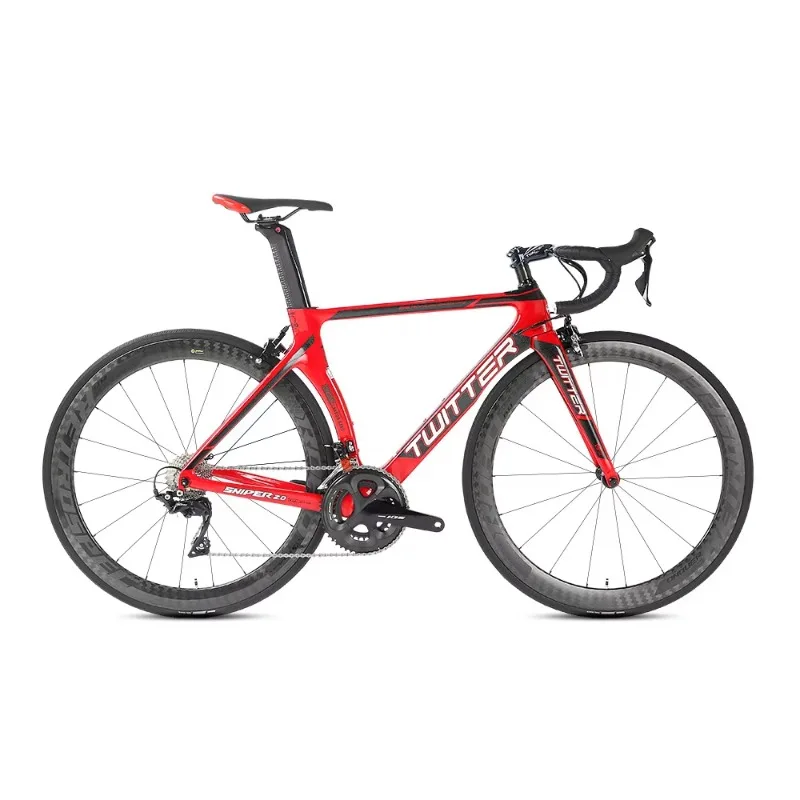 

Twitter Light Weight Full Carbon Road Bike with Full 105/R7000 Groupset with 50mm Carbon Wheels