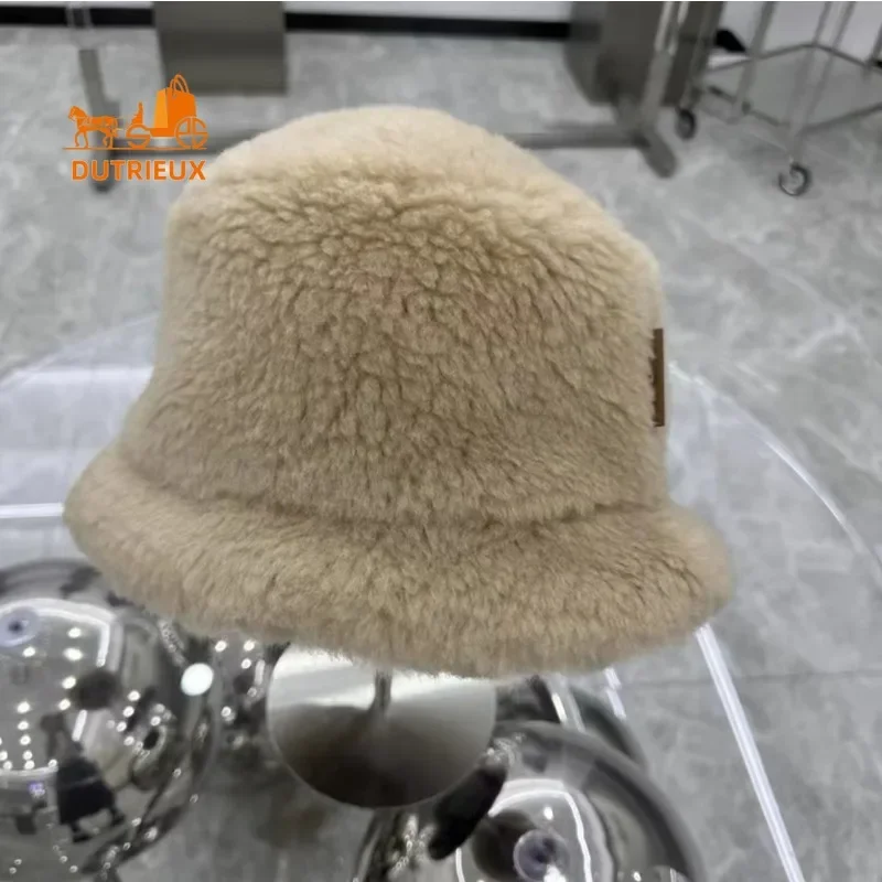 Top Quality New Teddy Alpaca Hat for Women, Winter Warm 100% Alpaca Women\'s Fisherman Hat, 2024 New Real Fur Teddy Hat for Women