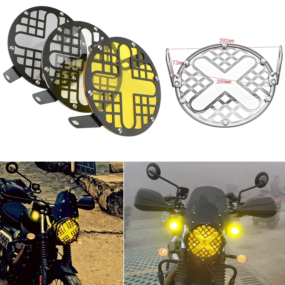 

7inch Motorcycle Headlight Grille Light Cover Guard Protector For Triumph Bonneville T100 T120