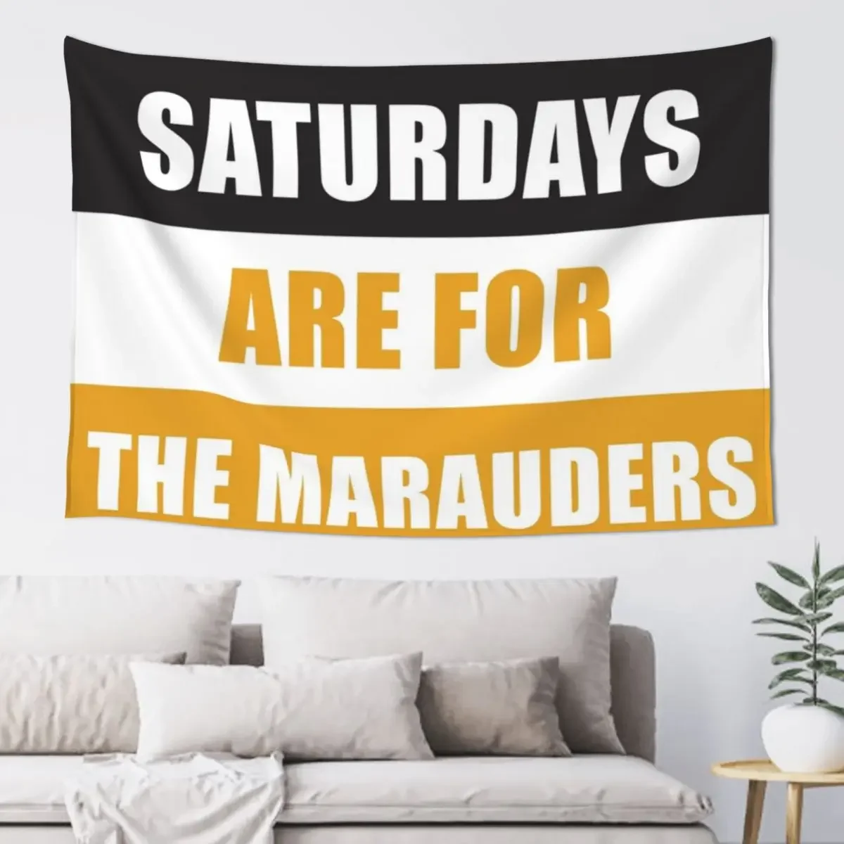 Saturdays are for the marauders - Millersville University Tapestry Cute Room Things Room Decorating Aesthetic Tapestry