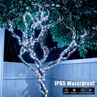 Solar Powered LED Fairy String Lights 8modes Waterproof Twinkle Lights for Tree Patio Backyard Garden Outdoor Christmas Decor 6