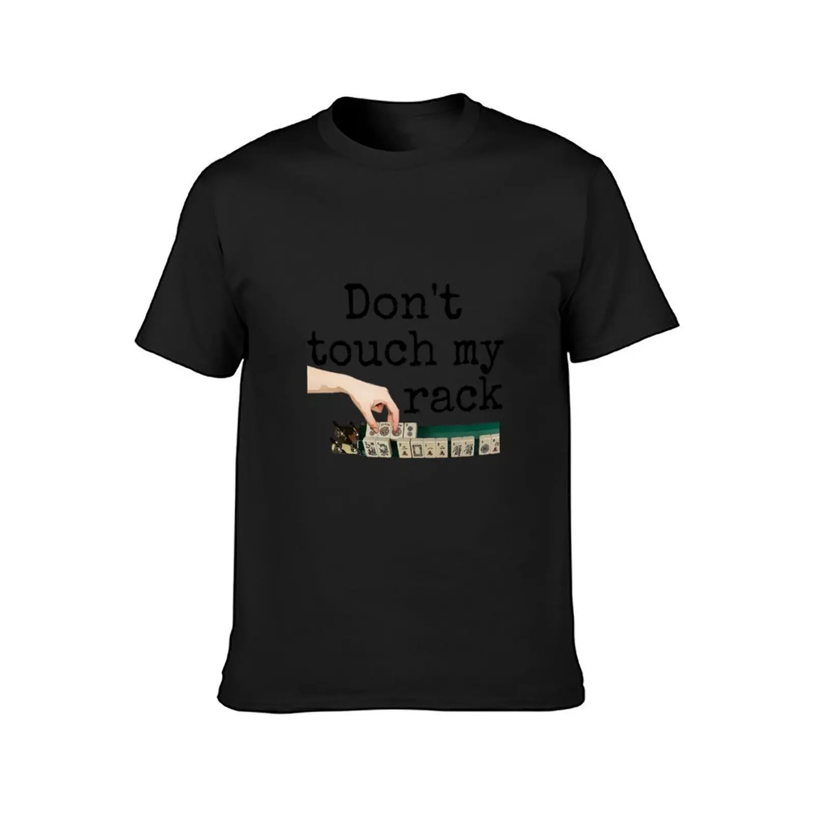 Don't Touch My Rack Mah Jongg Sticker T-Shirt animal prinfor boys quick drying plain t shirts men