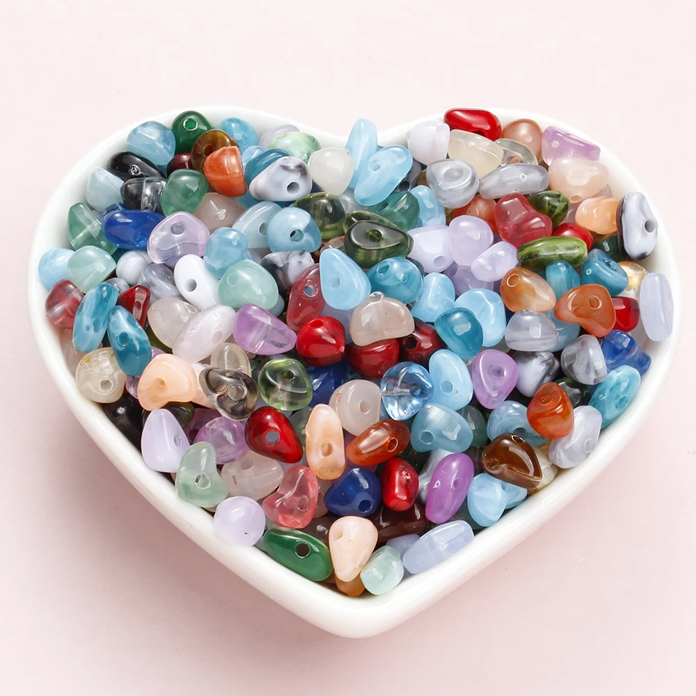 180 Stück gemischte unregelmäßige Acrylperlen 4-9mm bunte Kunststoff-Abstandsperlen für DIY-Schmuckherstellung, Armbänder, Bastelzubehör – Detail 12