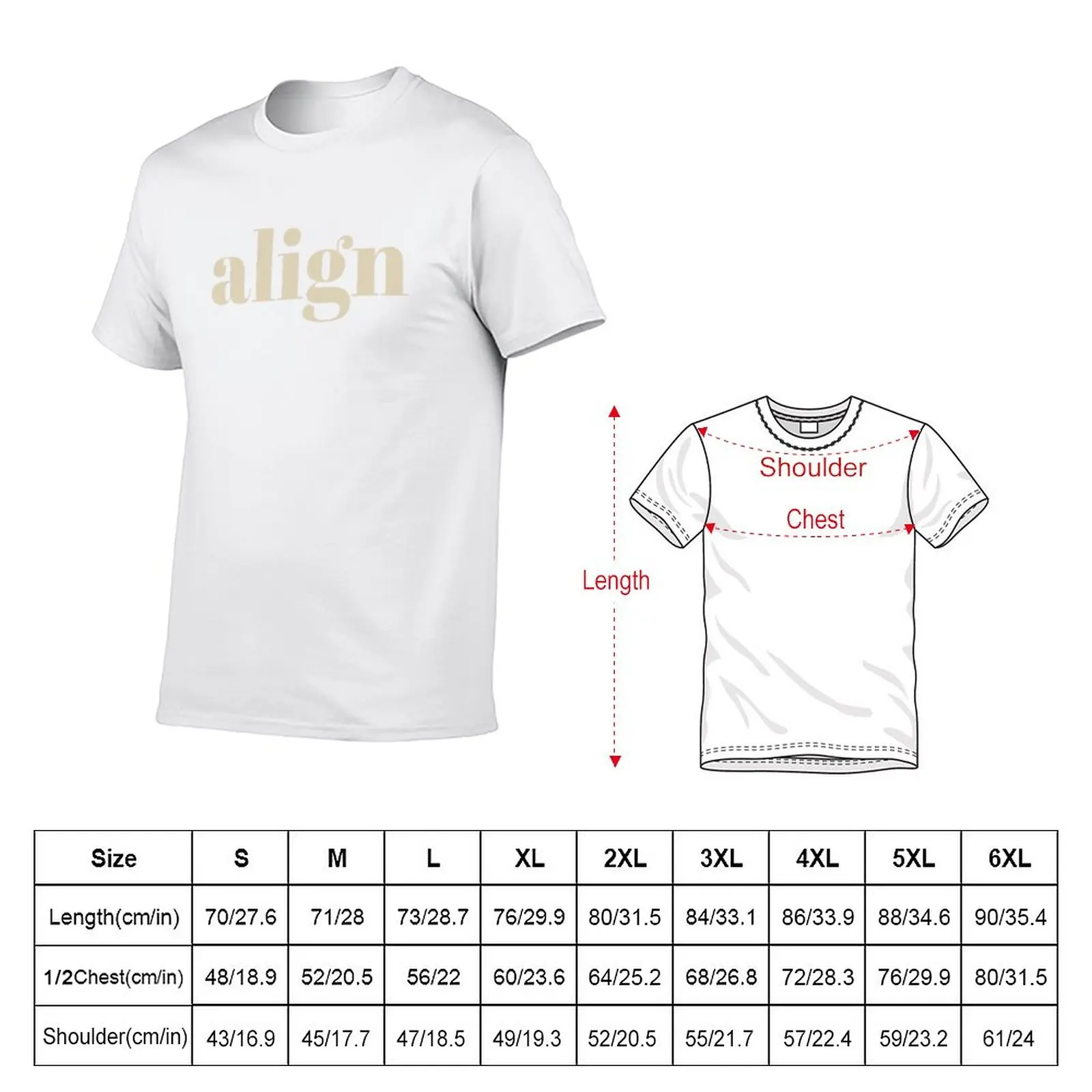 New Align- Inspirational Focus Word T-Shirt blank t shirts summer top clothes for men