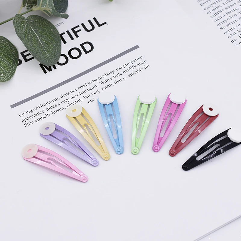 

Summer Baked Paint BB Clip with Base Waterdrop Clip Handmade Diy Children's Hair Accories Hairpins Hairips