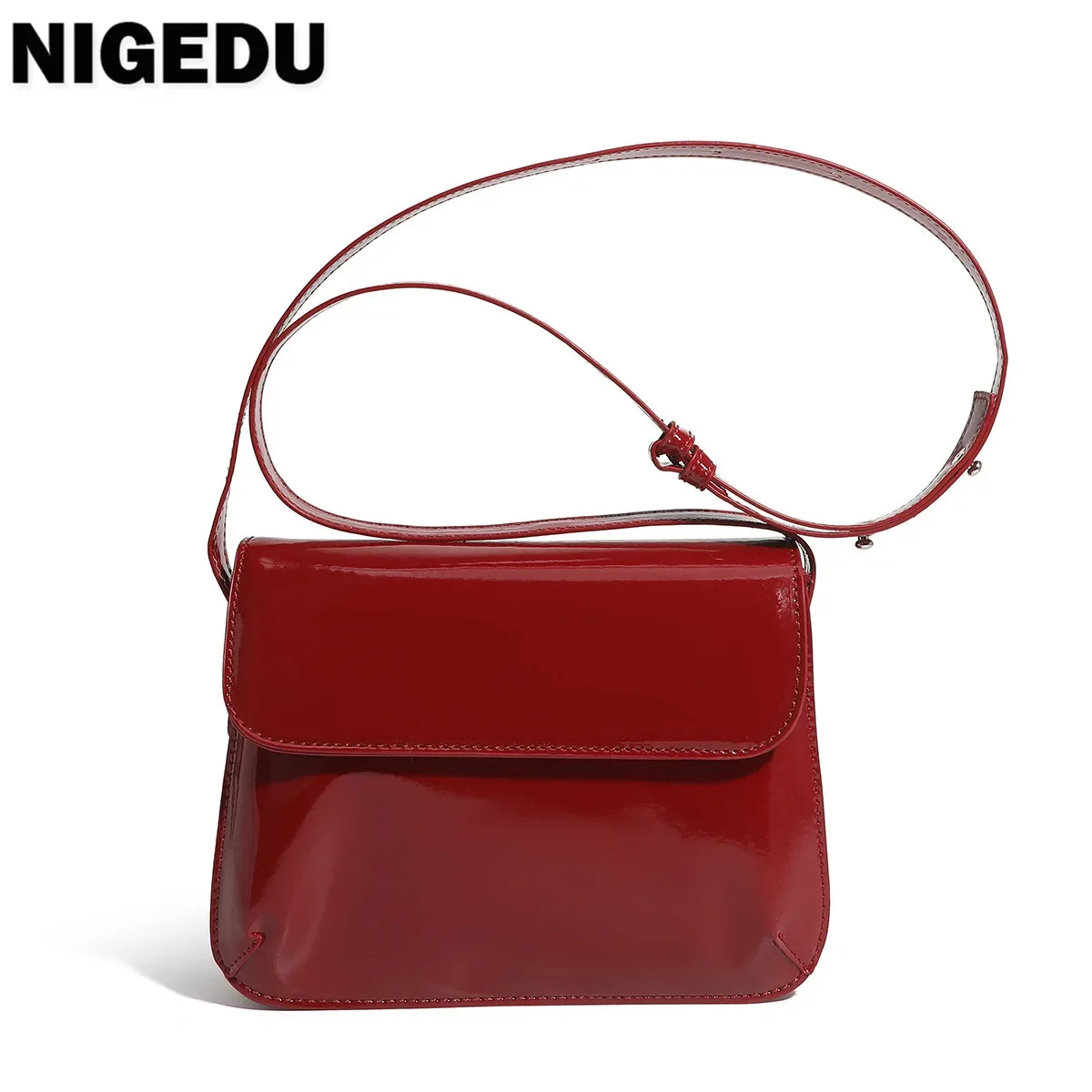 خمر المرأة حقيبة ساعي صغيرة براءات الاختراع والجلود الإناث حقيبة كتف موضة رفرف حقائب الهاتف bolsos mujer حقيبة يد للسيدات wallte