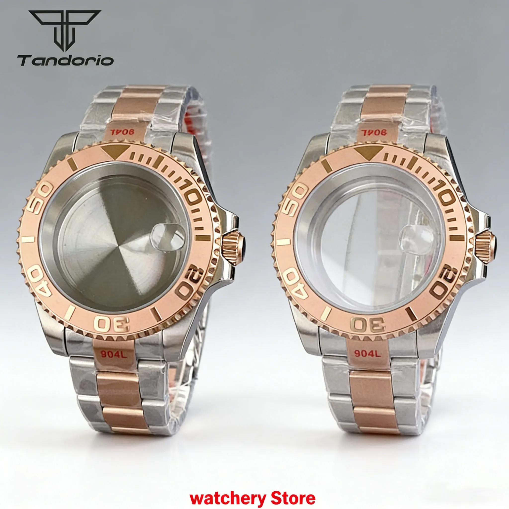 two-tone-tandorio-new-40mm-rose-gold-watch-case-sapphire-glass-ceramic-bezel-20atm-fit-nh34-nh35-nh36-eta2824-pt5000-movement
