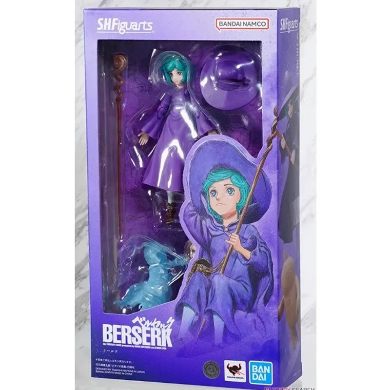 Bandai genuino SHF BERSERK Schierke Anime figura de acción productos terminados articulaciones modelo móvil juguetes coleccionables adornos regalo niños