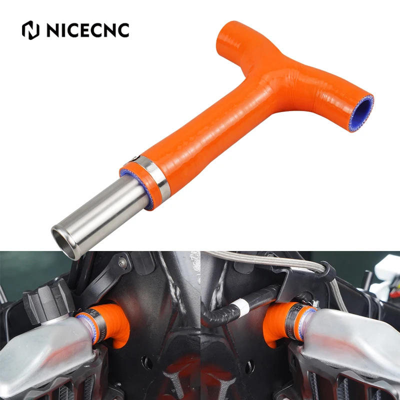 

NICECNC For Husqvarna TE 300 TE 300i TE 250i FE 250 350 450 FC 250 350 450 TX FX TC 2024 210MM Frame T-Piece Radiator Hose Kit