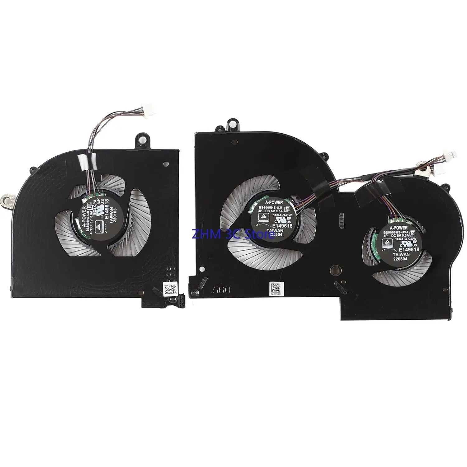 CPU+GPU Cooling Fan Replacement for MSI GS65 GS65VR Stealth P65 Creator WS65 MS-16Q4 MS-16Q5 Fan 16Q4-G-CW 16Q4-G-CCW 5V 0.5A