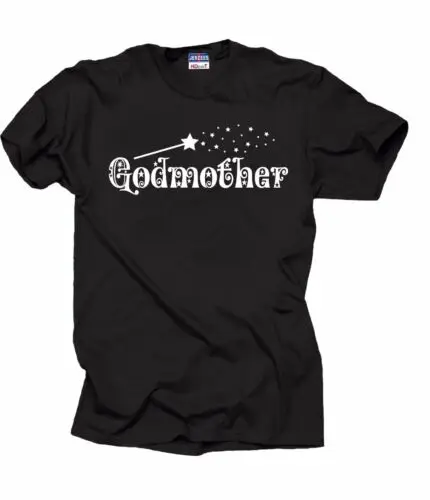 Godmother Magic Wand T-Shirt Baptism Ceremony Tee Shirt Gift For Godmother