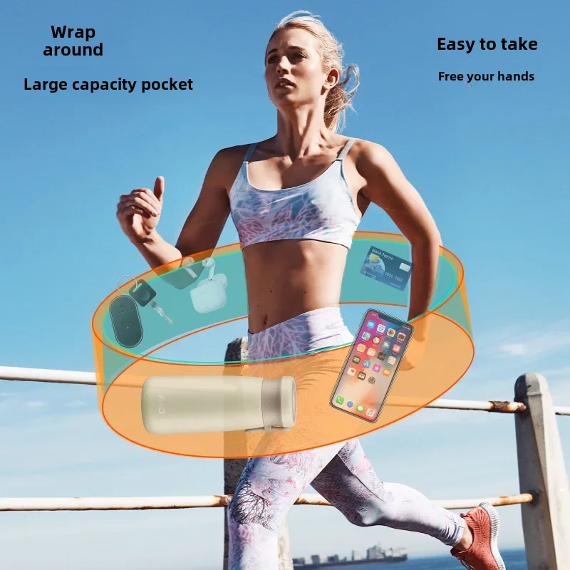 Multi-functional Running Waist Bag Outdoor Cycling Fitness Yoga Mobile Phone Bag For Men Women High Elasticity Belt