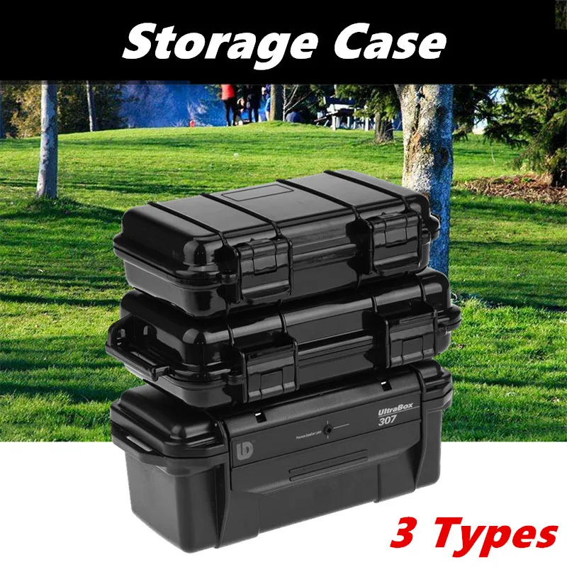 3 Types Outdoor Shockproof and Pressure proof Waterproof Sealed Box Survival Storage Case Outdoor Storage Case Waterproof Case