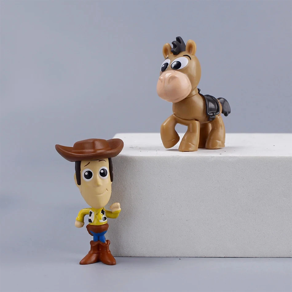Toy Story 5 Action Figures Woody Buzz Lightyear Cartoon Chibi Doll Toys Cake Toppers Desktop Ornaments Birthday Party Decor Gift view 5