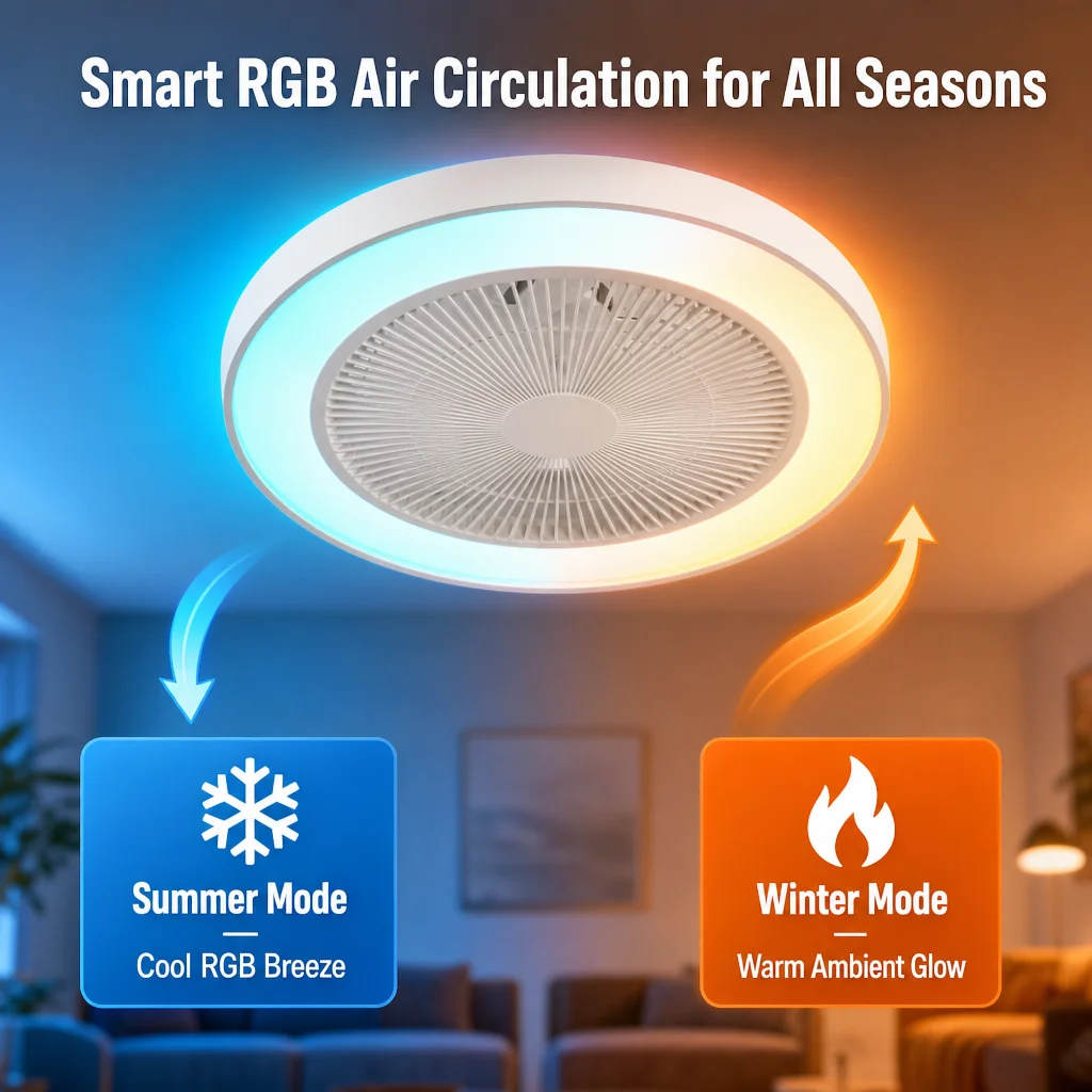 Yatak Odası için RGB LED Kısıl - Smart Ceiling Fan incelemesi ve fiyatı