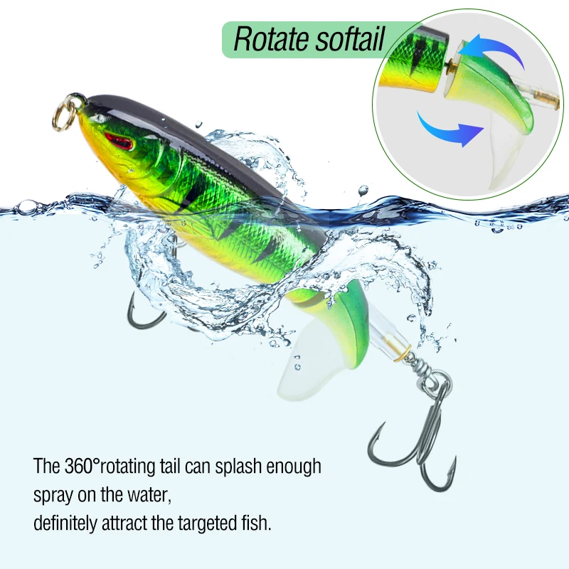 طعوم صيد ذات ذيل دوار ، بوبر صلب ، طعوم مروحية للصيد البحري ، 13 جم ، 10: 50: 8