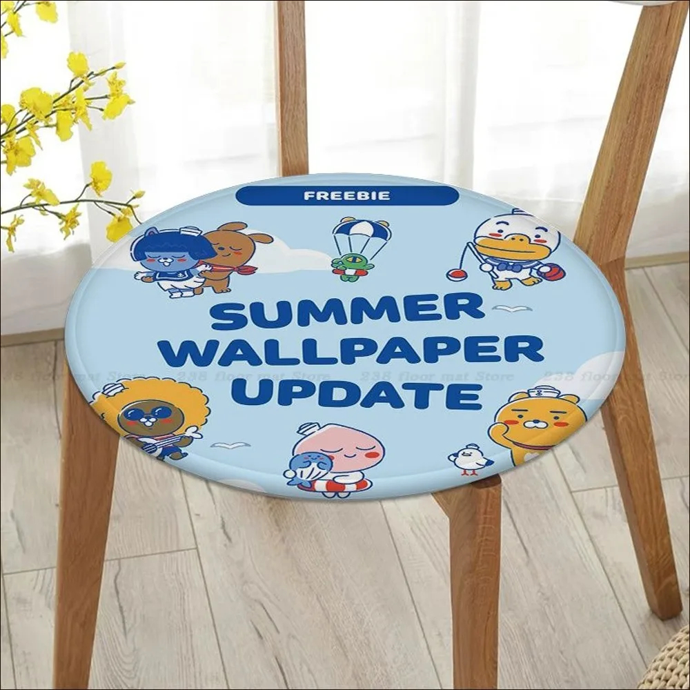 K-KA-KAO FRIENDS Cushion Mat European Stool Pad Patio Home Kitchen Office Chair Seat Cushion Pads Sofa Seat Chair Mat Pad