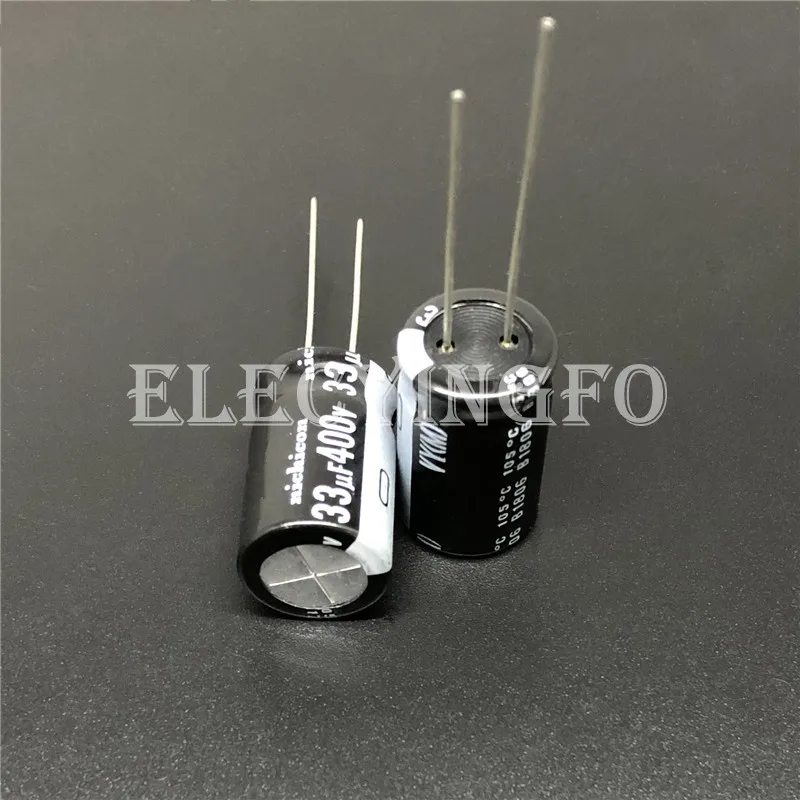 5pcs/50pcs 33uF 400V NICHICON VY Series 12.5x20mm Wide Temperature Range 400V33uF Aluminum Electrolytic Capacitor