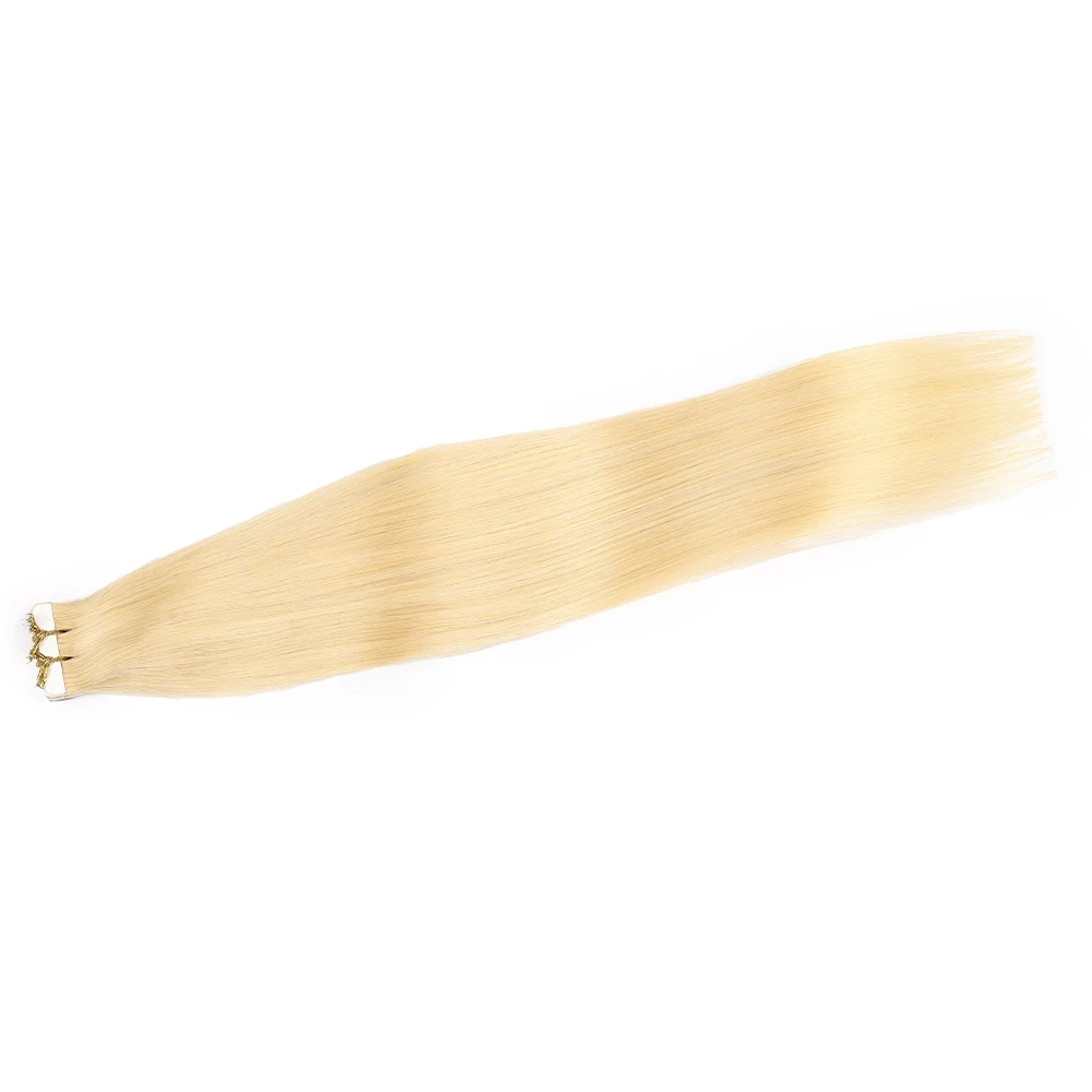 613 Blonde Tape In Extensions 20 Stuks Rechte 100% Remy Echt Haar Naadloze Inslag Tape In Menselijk Haar Extensie Voor Vrouwen 12-24 Inch