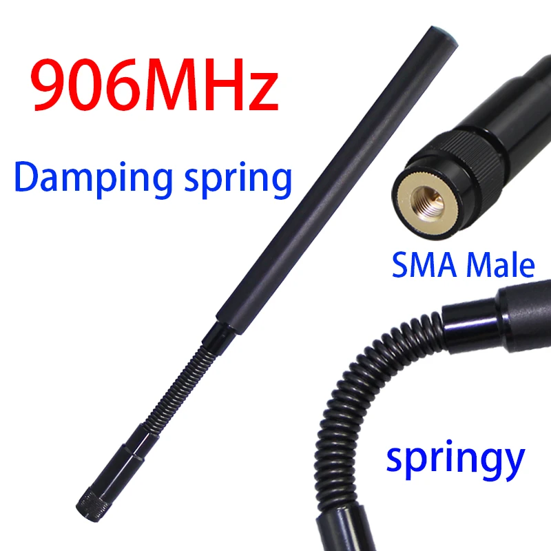 Support customized 868MHz 915MHz antenna Meshtastic 906MHz 906.875MHz 900MHz 923MHz 868-915MHz spring damping antenna SMA head