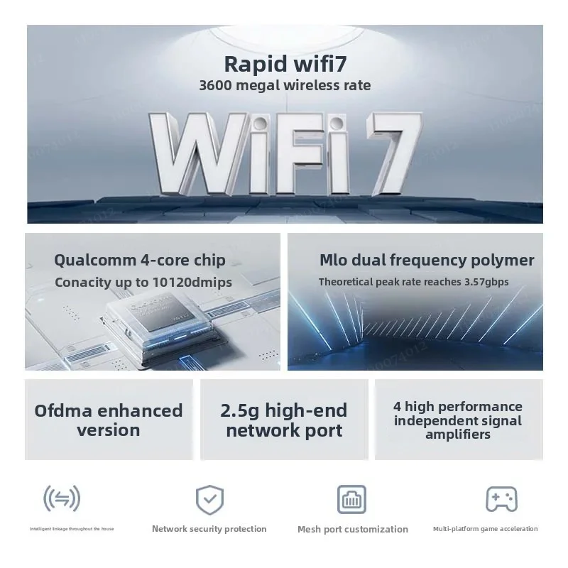 جهاز توجيه Xiaomi BE3600 WiFi 7 ثنائي النطاق Qualcomm رباعي النواة تسريع الألعاب 3570Mbps Dual WAN LAN Mesh Network مكرر VPN Mi #2