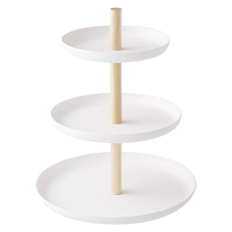 

3 Tier Cake Stand Serving Tray Fruit Platter Elegant Wedding Cupcake Holder Wooden Metal Cheese Dish