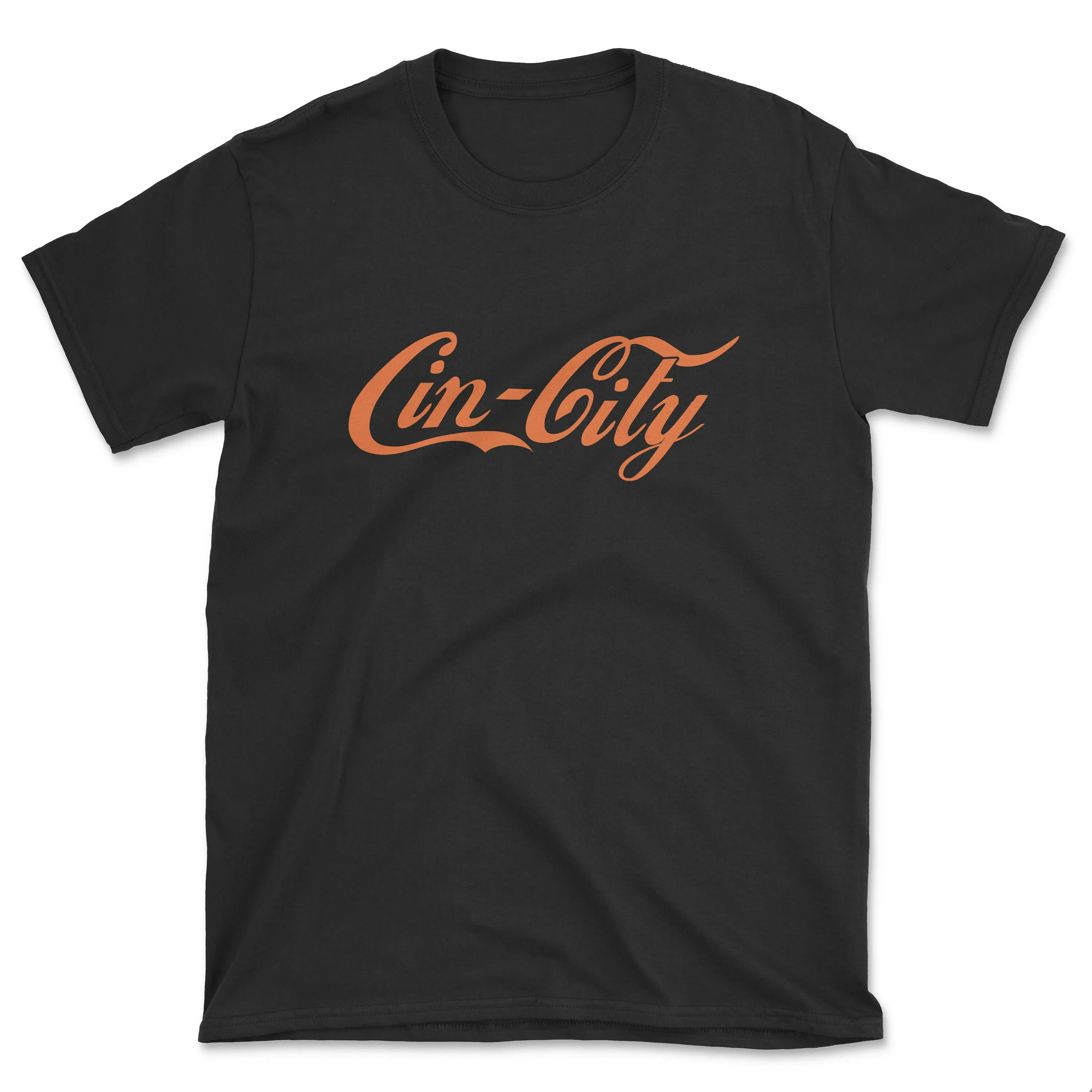 CIN CITY Shirt Mens/unisex Soft-style Jersey Tee Cool Cincinnati Logo in the Classic Soft Drink Script, Cincinnati Always