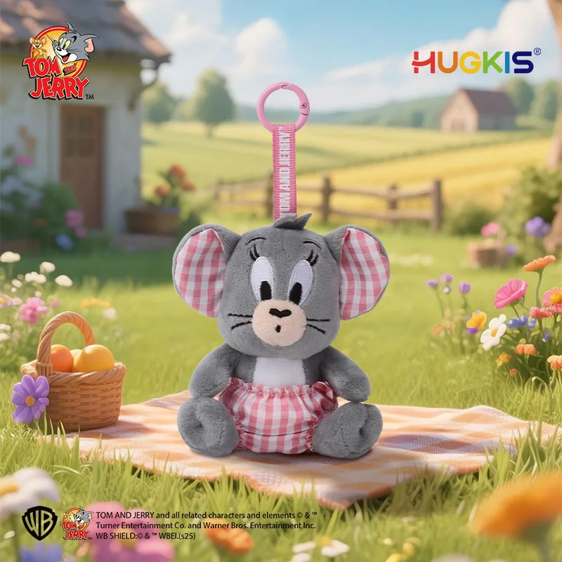 Porte-clés poupée en peluche Tom et Jerry, mignon, personnage de dessin animé Kawaii, sac à dos d'étudiant, cadeau décoratif, jouets de noël, cadeaux