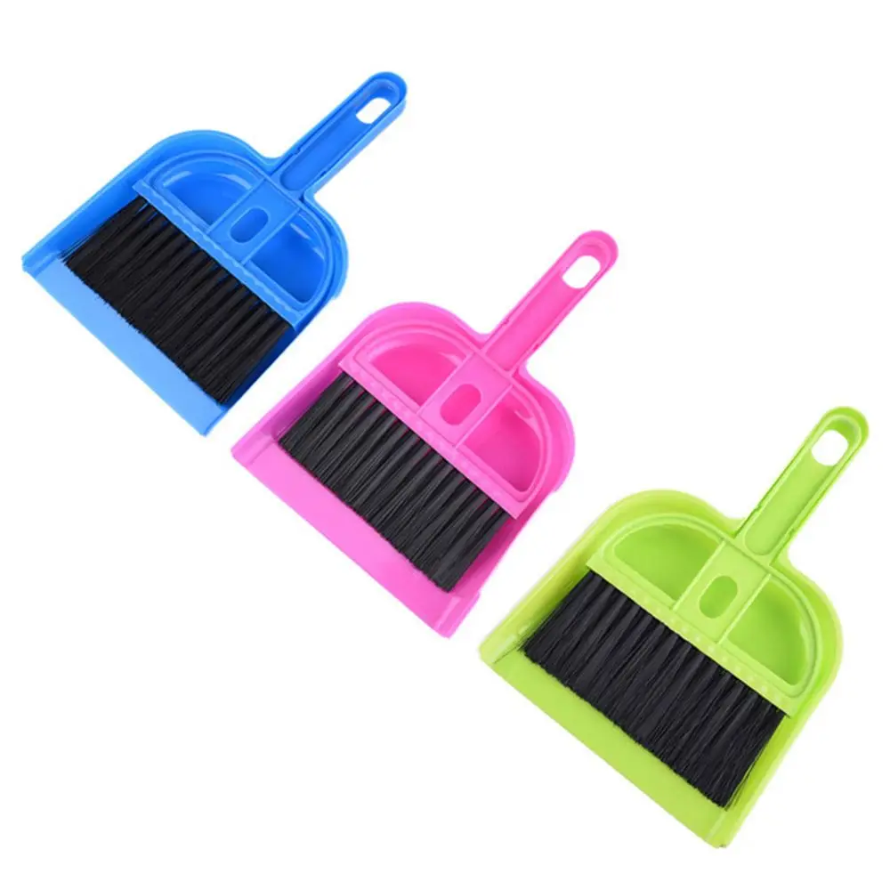 1pcs Mini Desktop Pink Cleaning Brush Table Small Broom Multi-function Home Dustpan Broom Brushes Household Tools