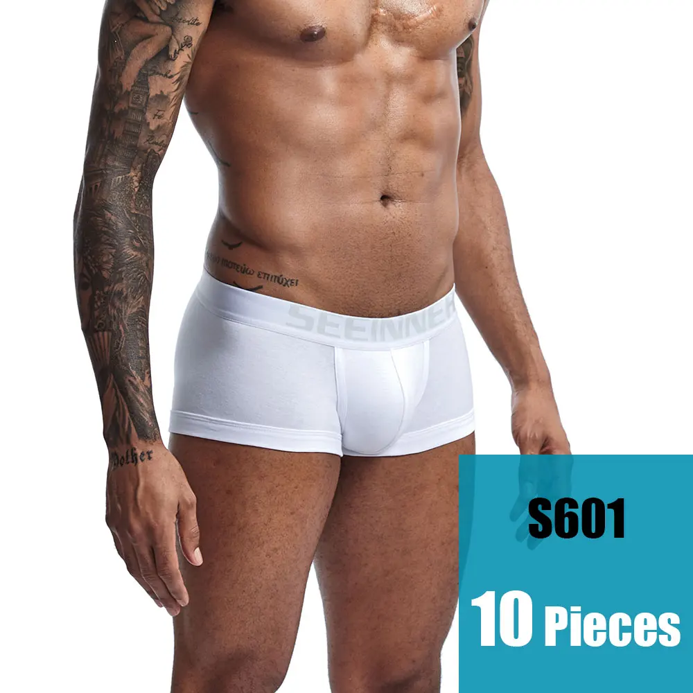 

Whole Sale Brand Men's Fashion cotton underwear Sexy Low waist short trunk boxers Underpants Cheap undershort