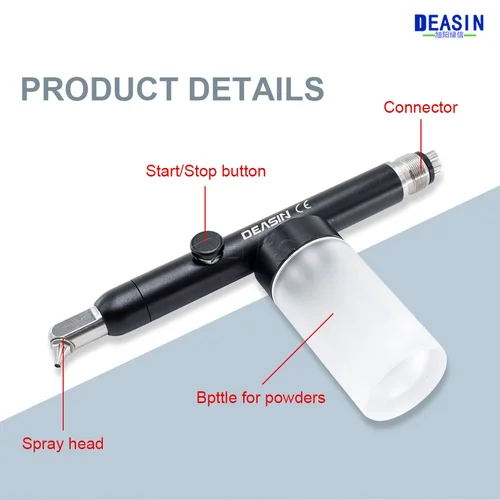 Imagen 2 del producto Pulidor de aire Microblaster de óxido de aluminio Dental N202-06, máquina de chorro de arena abrasiva Dental, sistema de abrasión de aire con pulverización