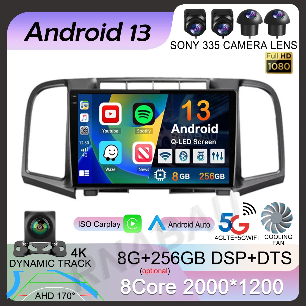 

Android 13 Carplay Auto Car Radio For Toyota Venza 2008-2016 DSP Multimedia Video Player Stereo Navi GPS Head Unit Audio WIFI+4G