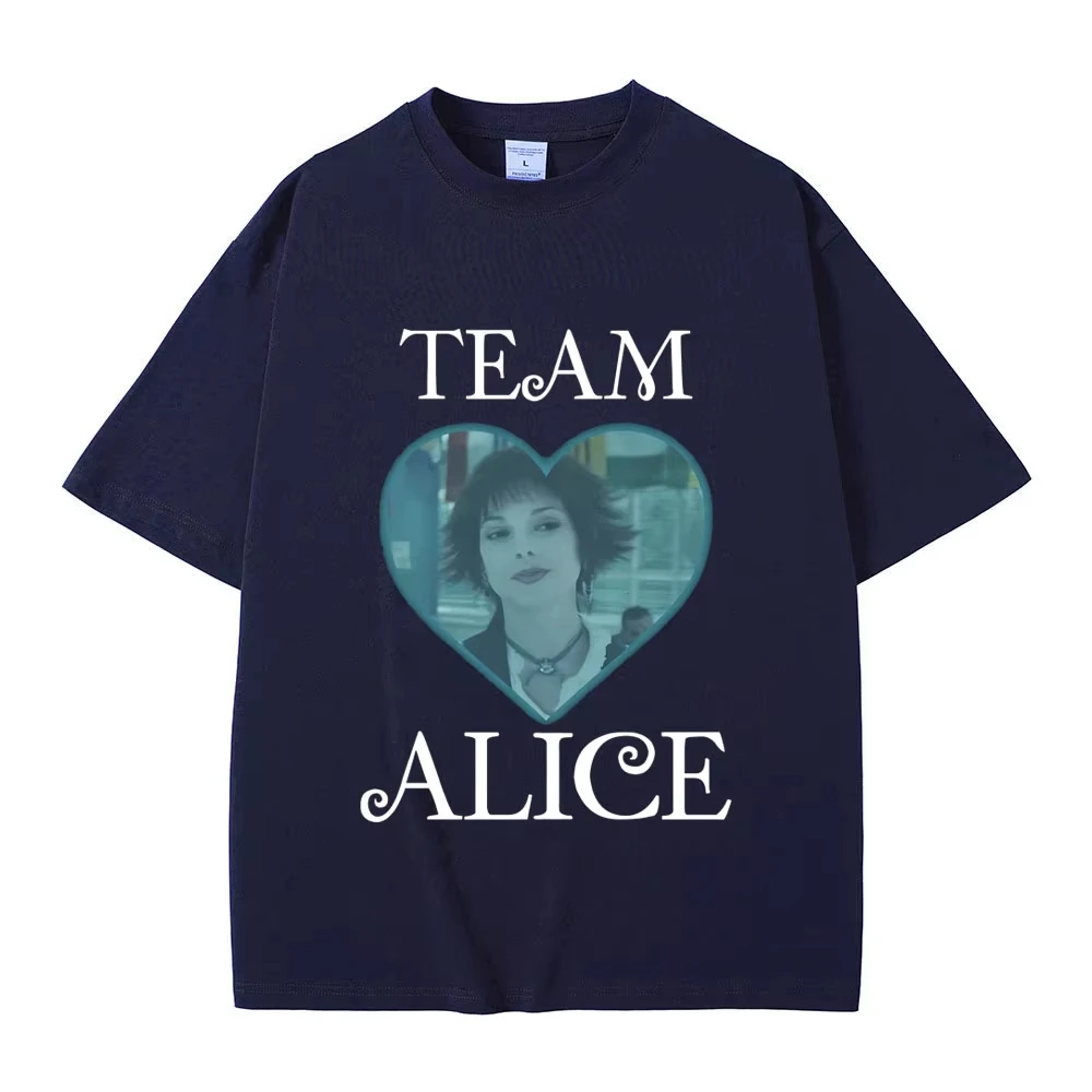 فيلم الشفق فريق أليس كولين الجرافيك تي شيرت روبرت باتينسون مضحك ميمي تي شيرت الرجال النساء موضة خمر المتضخم التي شيرت #4