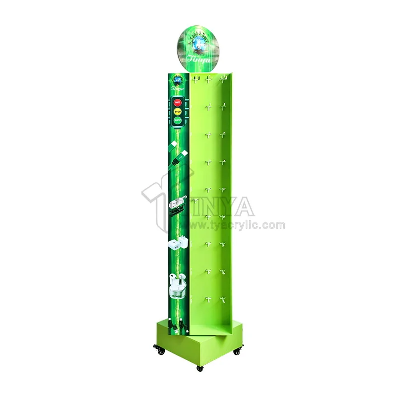 Picture 7: custom.Hot Selling Mobile Phone Accessories Car Wall Usb Charging Display Rack Store Supermarket Displ