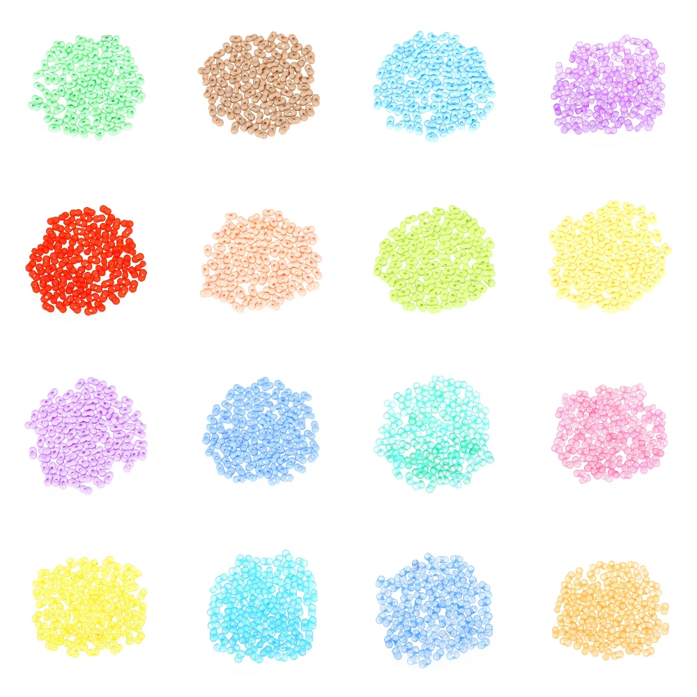 

200 шт./кор., 4 мм, чешские акриловые бусины, красочные овальные свободные бусины для DIY, серьги, браслет, аксессуары для изготовления ювелирных изделий