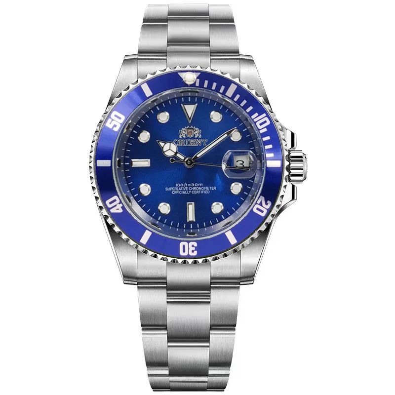 تم تجديد العلامة التجارية ORIENT ساعة ميكانيكية أوتوماتيكية عصرية للرجال مستعملة