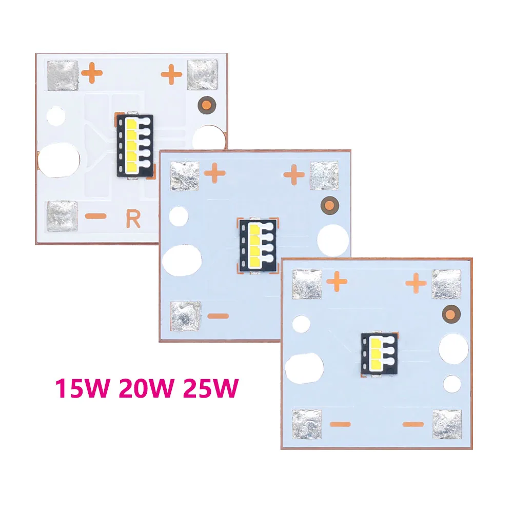 Światło LED 25W 20W 15W 6500K Koraliki LED tylko chip lub sterownik PCB Podłoże lampy miedź do reflektorów samochodowych DIY reflektor