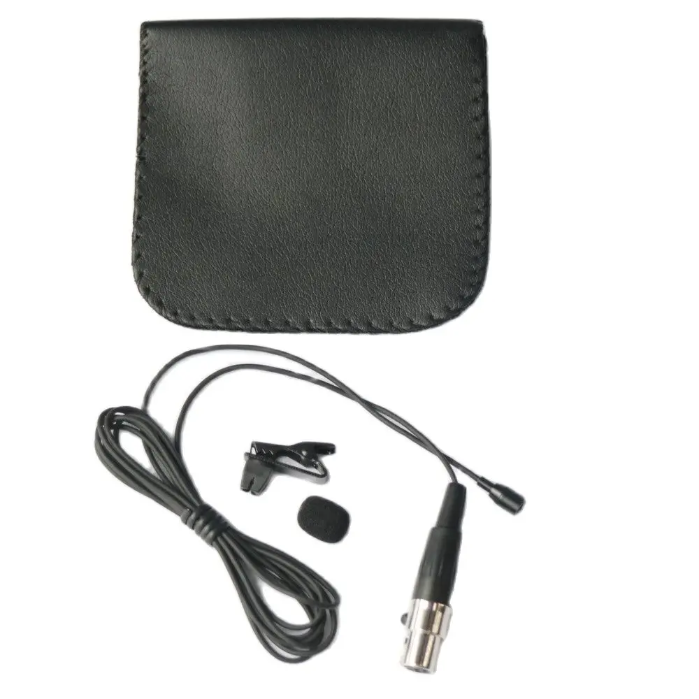 XLR 4Pin Mini Clip-On Lavalier Microphone For Shure ULXD SLXD QLXD with Clip Protective Bag