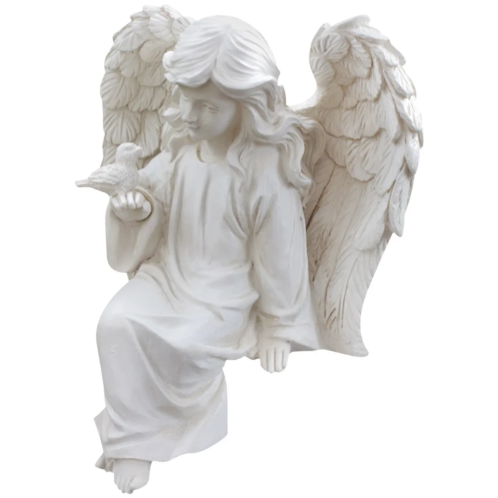 Маленькая статуэтка ангела из смолы, украшение для стола