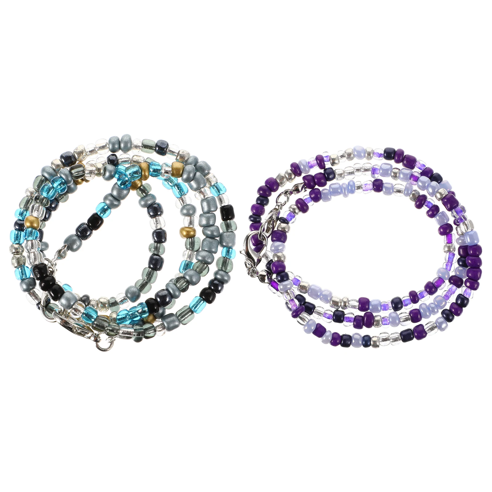 

2Pcs Mask Hanging Chain Eyeglass Face Lanyard Chains Necklace Beaded Strap Sunglasses Metal Lightweight Comfortable Long lasting